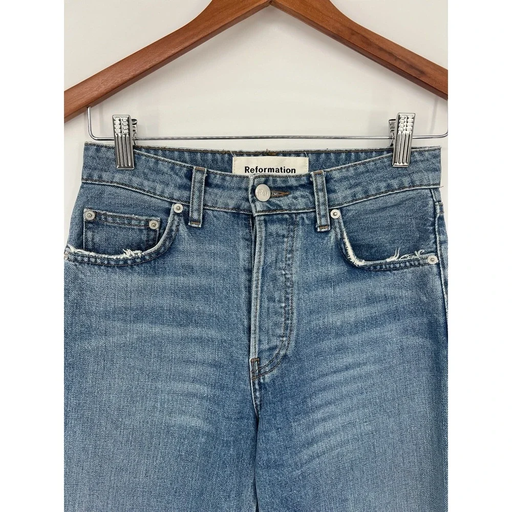 Reformation Fawcett‎ Blue Jeans In Celtic Size 23